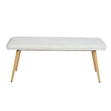 Load image into Gallery viewer, 45.3&quot; Dining Room Bench with Metal Legs - Beige