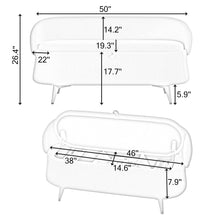 Load image into Gallery viewer, 50 inchesMulti-functional long rectangular bed end storage sofa stool teddy fleece