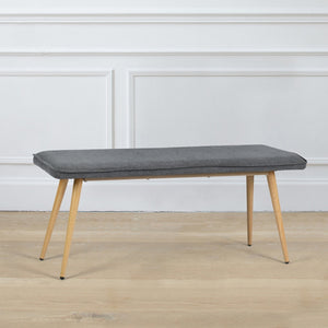 45.3" Dining Room Bench with Metal Legs - CHARCOAL