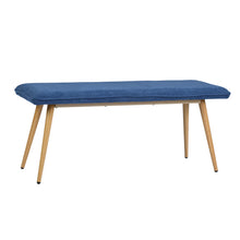 Load image into Gallery viewer, 45.3&quot; Dining Room Bench with Metal Legs - DARK BLUE