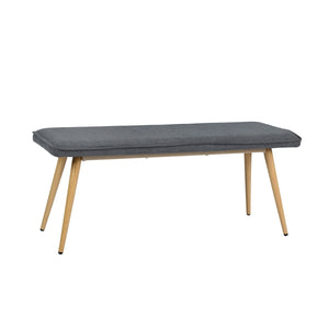 45.3" Dining Room Bench with Metal Legs - CHARCOAL