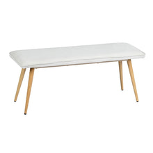 Load image into Gallery viewer, 45.3&quot; Dining Room Bench with Metal Legs - Beige