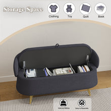 Load image into Gallery viewer, 50 inchesMulti-functional long rectangular bed end storage sofa stool teddy fleece