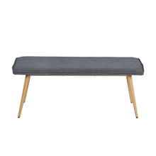 Load image into Gallery viewer, 45.3&quot; Dining Room Bench with Metal Legs - CHARCOAL