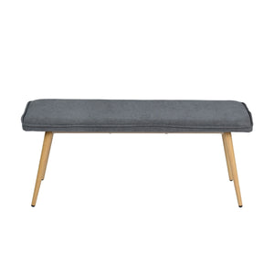 45.3" Dining Room Bench with Metal Legs - CHARCOAL