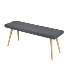 Load image into Gallery viewer, 45.3&quot; Dining Room Bench with Metal Legs - CHARCOAL