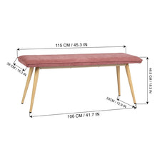 Load image into Gallery viewer, 45.3&quot; Dining Room Bench with Metal Legs - CORA